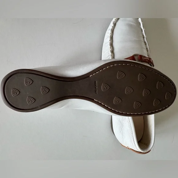 Attilio Giusti Leombruni driving shoes/moccasins, white & tan leather 36.5 NWOT - Picture 7 of 7